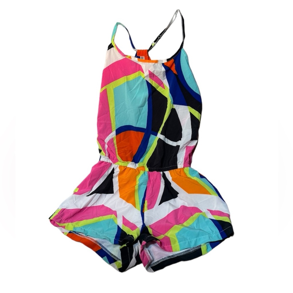 Fabletics Geometric Print Neema Romper, Size Small - image 2